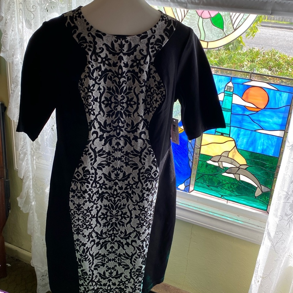 New Bisou Bisou Black Fall Dress size 14